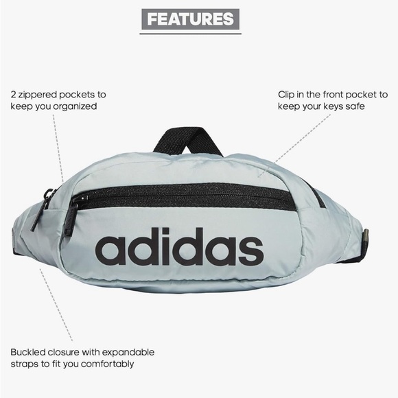 Adidas Core Waist Pack Mint Green Belt Bag - Picture 6 of 11